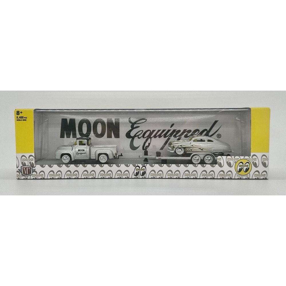 M2 Machines MOONEYES Moon Equipped 1956 Ford F-100 1949 Mercury Custom 1:64 NEW